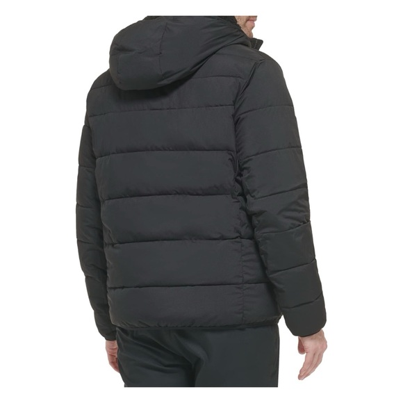 Calvin Klein Chevron Stretch Jacket w/ Sherpa Lined Hood - Picture 7 of 15